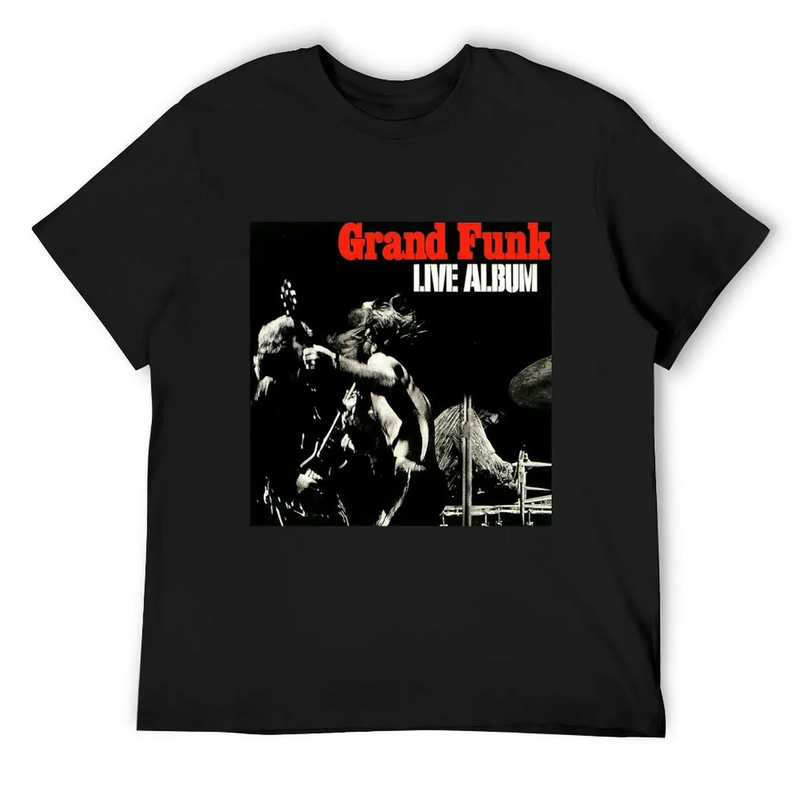 Grand Funk Railroad live album T-Shirt kawaii clothes plus size tops anime shirts men