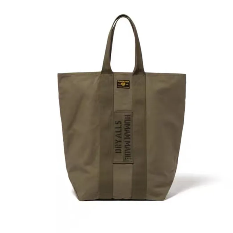 2026-human-made-large-canvas-tote-military-style-double-top-handles-shoulder-strap