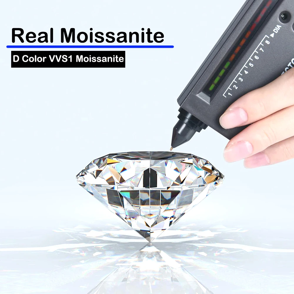 Super Flash Full Moissanite Earrings for Women with 100% Diamond Test S925 Silver Band Jewelry Gift