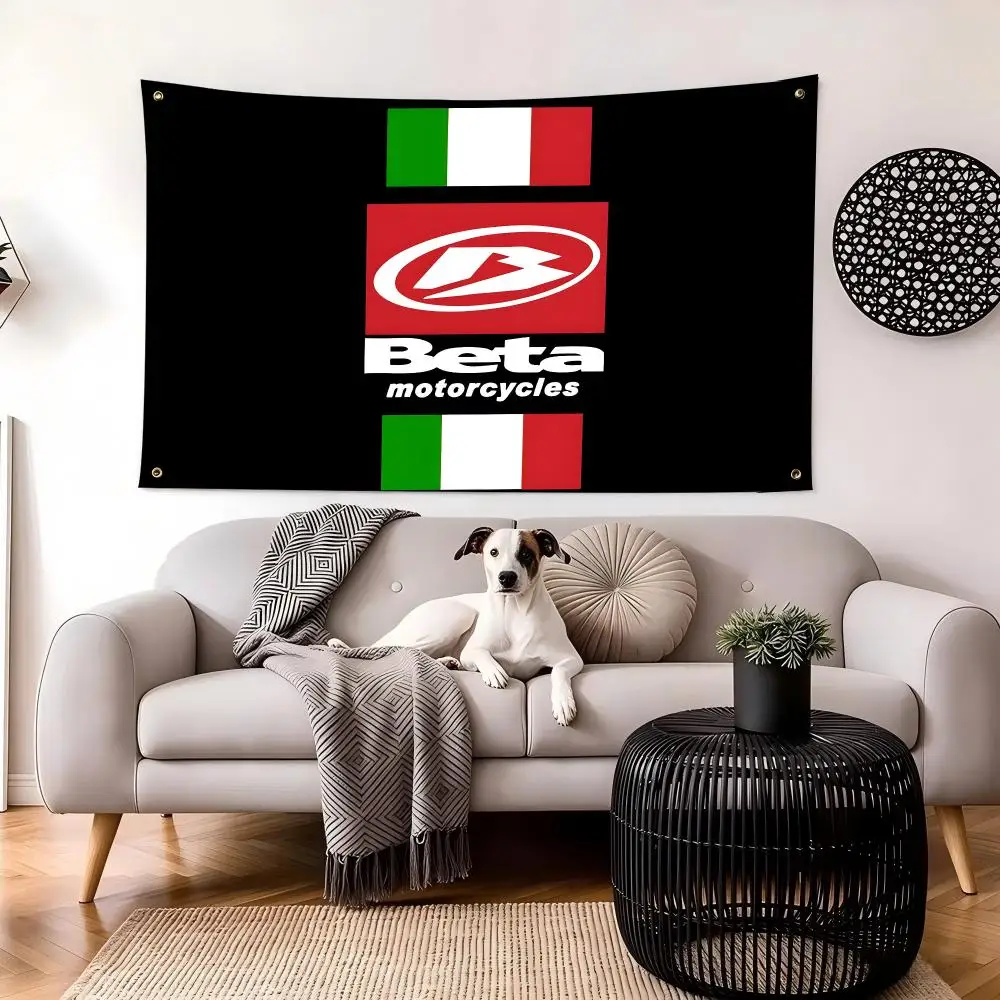 decorate B-Beta Racing Flags Personalized Image Wall Hanging Decor for Garage, Bedroom, Living Room, Dorm