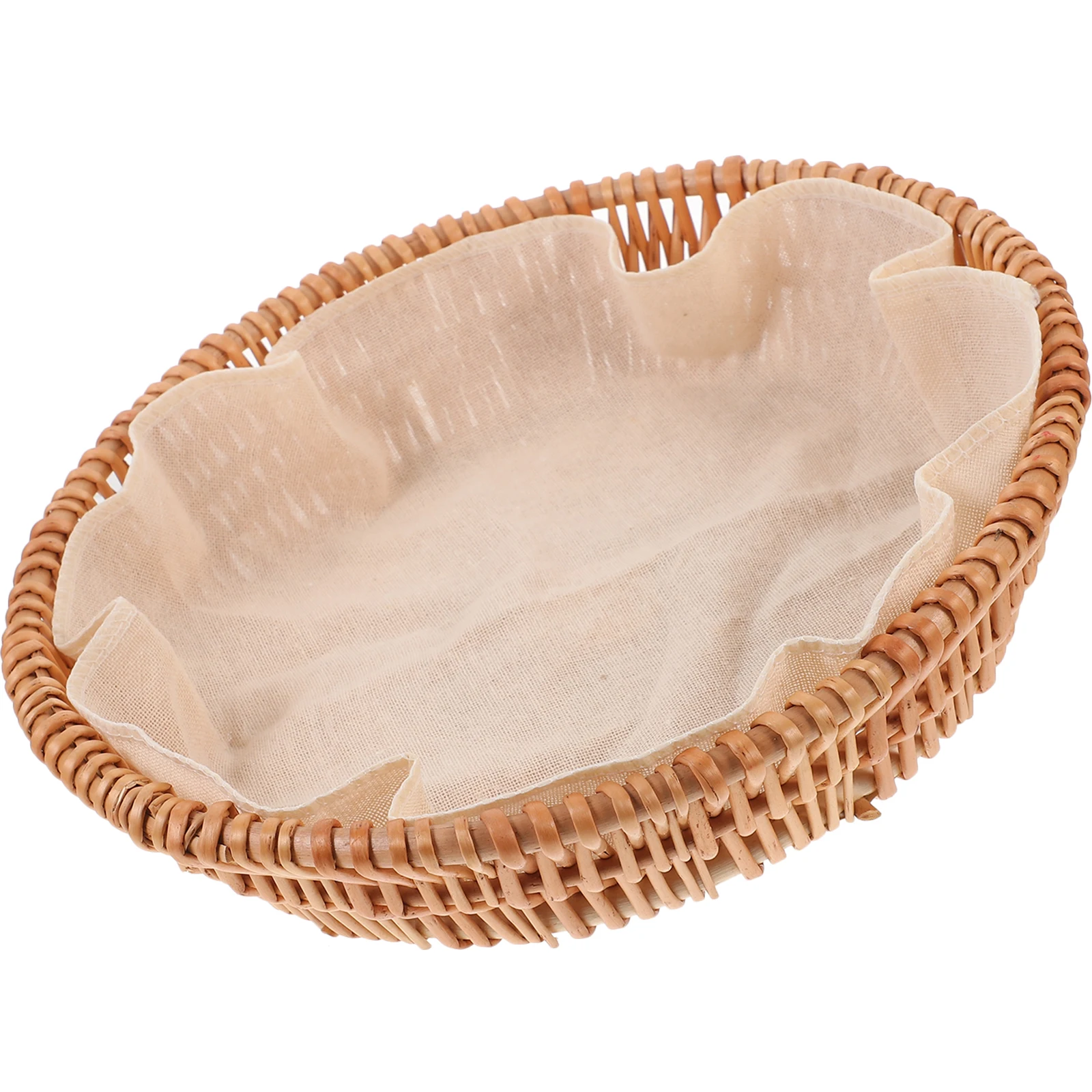 

Wicker Woven Bread Basket Food Serving Holder For Kitchen Restaurant Storage Organizer Basket Household Fruit Snack Pastry