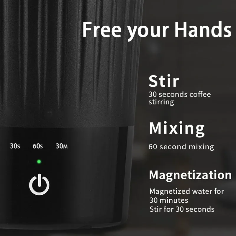 400ML อัตโนมัติ Self Stirring ถ้วยแม่เหล็กกาแฟผสมแก้ว USB ชาร์จสมาร์ทกันน้ำดื่มถ้วยของขวัญแนะนำ