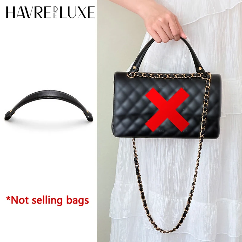 Cowhide Top Handle Strap Replacement Handbag Short Handle For Classic Flap CF Bag DIY Modification Accessories