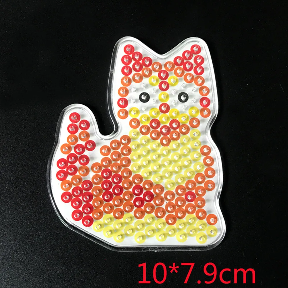 12Pcs Smooth Even Surface Fuse Bead Pegboard Set Sturdy Lightweight Educational Craft Supplies for Kids Color Sorting Pattern