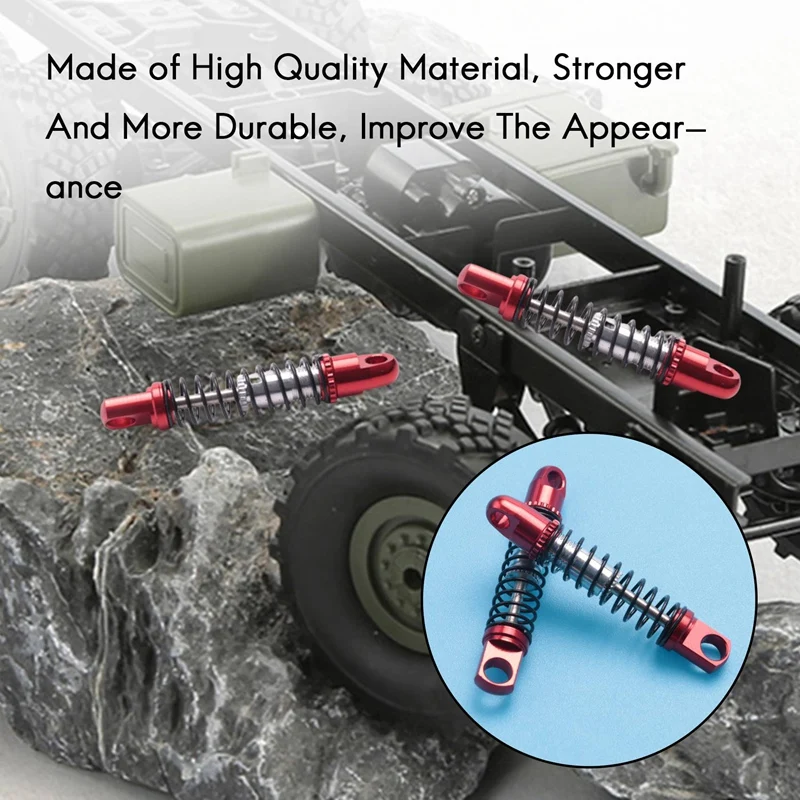 New-A28M-For WPL D12 RC Car Upgrades Parts Metal Front & Rear Shock Absorbers Damper With Fixed Seat Accessories