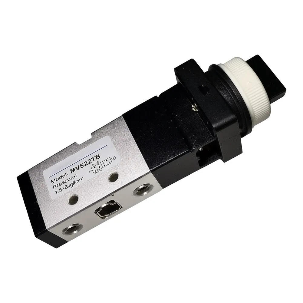 MV522EB MV522TB MV-08 2 Position 5 Port Manual Valve Kit Aluminum Alloy Pneumatic for Control 1/4 Inch P AB 1/8 Inch R