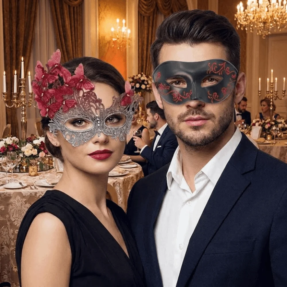 Multicolor Half-Face Lace Mask Seductive Style Cosplay Butterfly Mask Rhinestone Masquerade Funny Halloween Festival Party Masks