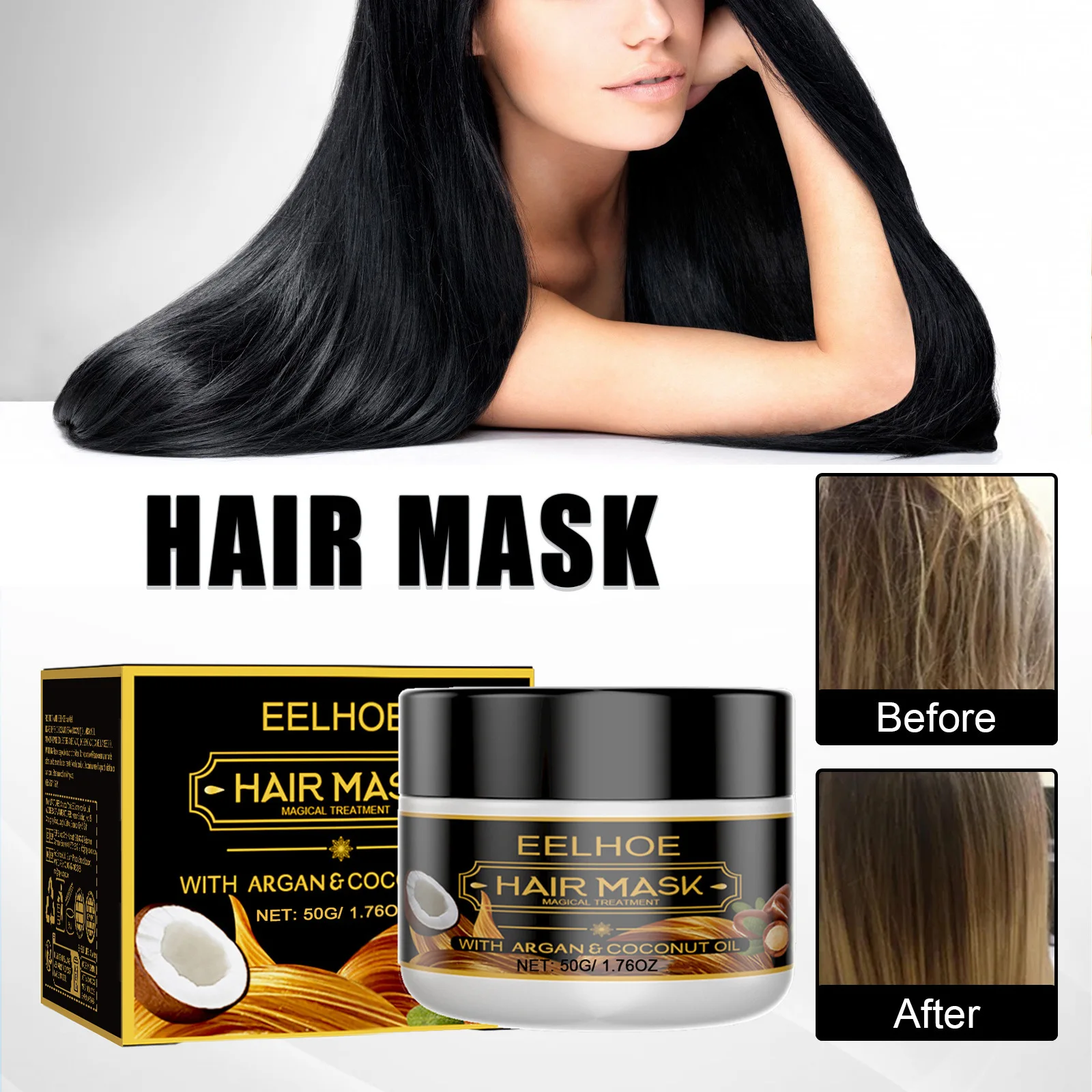 Professional Collagen Hair Care Mask Treatment Dry Damaged Hair Revitalize Hair Treatment Cream Soft Repair Damaged Frizz Hairs