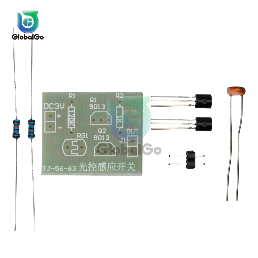 Czujnik sterowania oświetleniem przełącznik Photoswitch zestaw DIY czujnik światłoczuły moduł przełączający DIY elektroniczny zestaw szkoleniowy IC