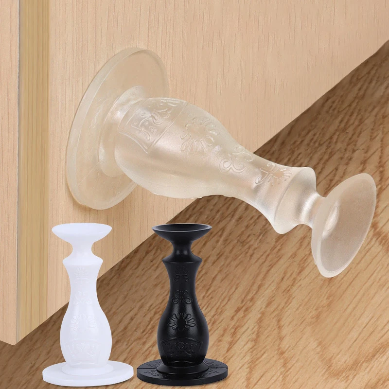 Silicone Mute Self Adhesive Door Stopper Bumper Door Suction Door Rear Retainer Wall Protectors Hidden Door Holders