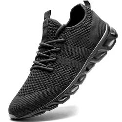 Fujeak Herren-Turnschuhe, atmungsaktive Laufschuhe, leicht, bequem, Freizeitschuhe, klassischer vulkanisierter Schuh, modischer trendiger Mesh-Schuh