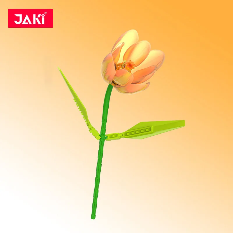 JK-29311 simulation eternal life flower tulip living room office puzzle model decoration girl building blocks birthday gift