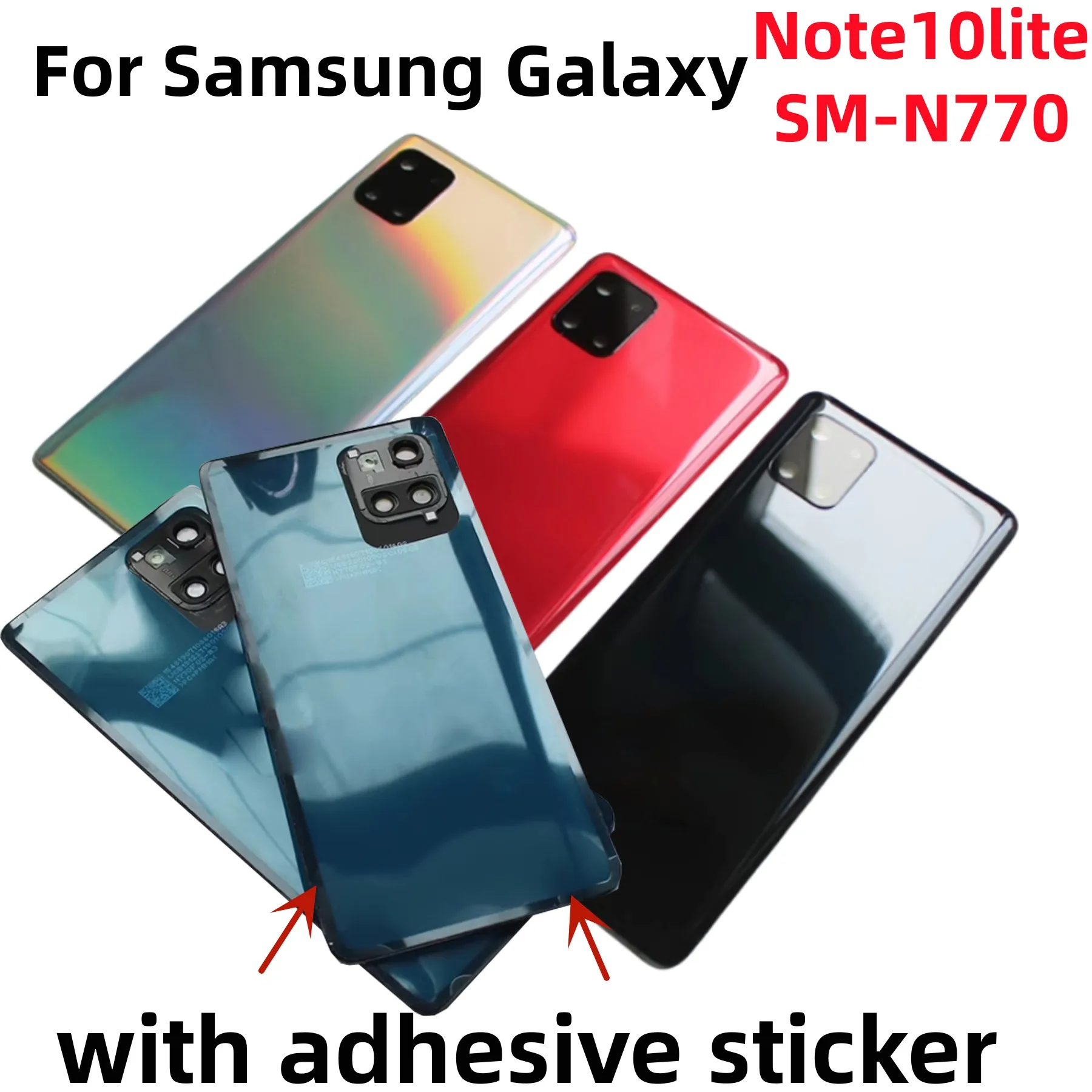 

Back Cover Glass Replacement For Samsung Galaxy Note10lite SM-N770F/DS Phone Battery Back Cover Glass case Rear Door Housing