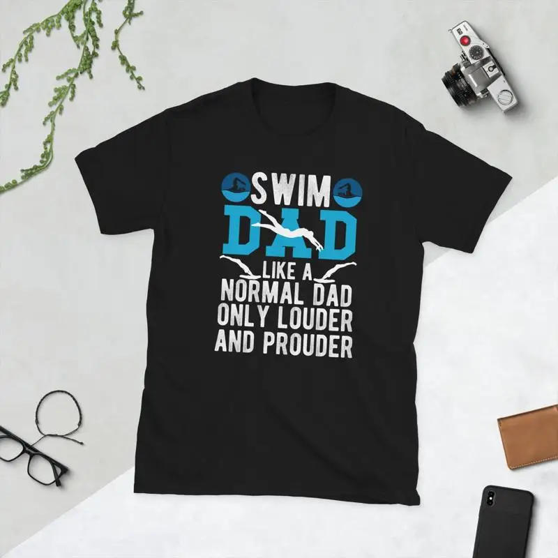 

Proud Swim Dad Of A Swimmer Father Swimming T Shirt