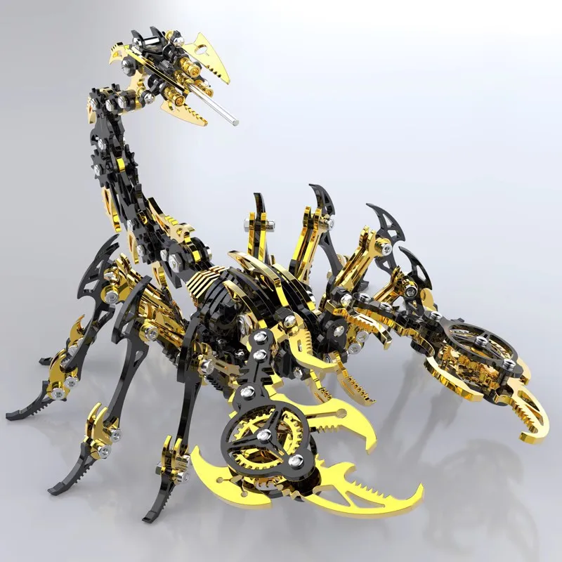 New DIY Scorpion Demon Metal Assembly Model 3d Mechanical Insect Puzzle Creative Handmade Moveable Model For Adult Birthday Gift
