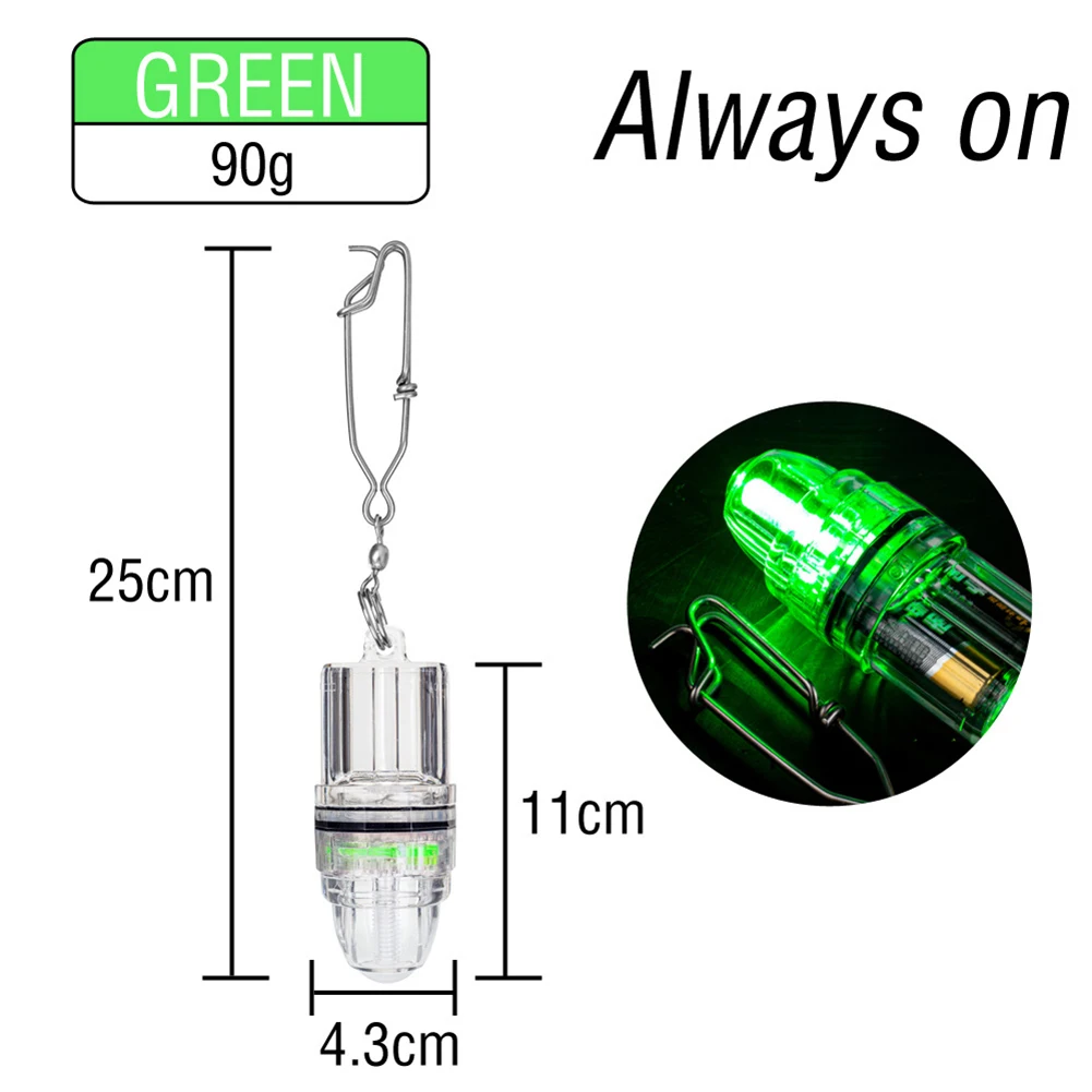 Fishing Trips LED Fishing Light Compact Underwater Light 90g Weight ABS Material Dual-mode Illumination High-intensity Light