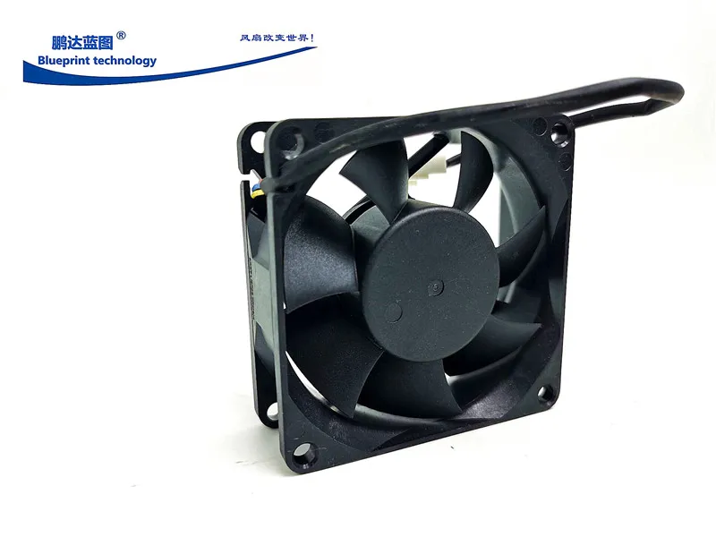 Yonglin Controle de Temperatura PWM Ventilador, Max Airflow Rate 7cm, MGT7012YR-W25 7025, DC 12V 0.39A, 70x70x25mm