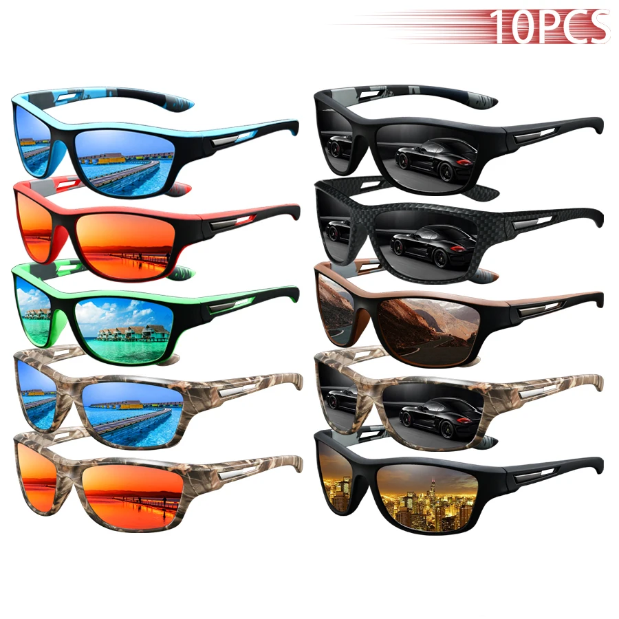 

10PCS Fashion UV400 Safety Goggles Cycling Glasses Men Women Bike Sunglasses Bicycle MTB Eyewear Outdoor Sport Eyeglasses