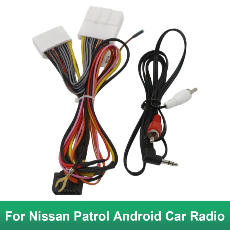 Upper Screen Power Wiring Harness Adapter Cable For Nissan Patrol Android Car Radio Stereo