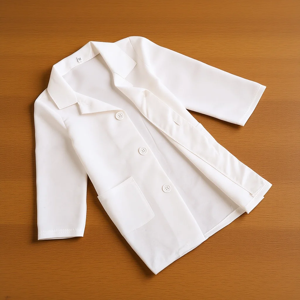 

Детский белый лабораторный халат, костюм доктора с длинными рукавами для школьных выступлений, пальто для ролевых игр в детском саду