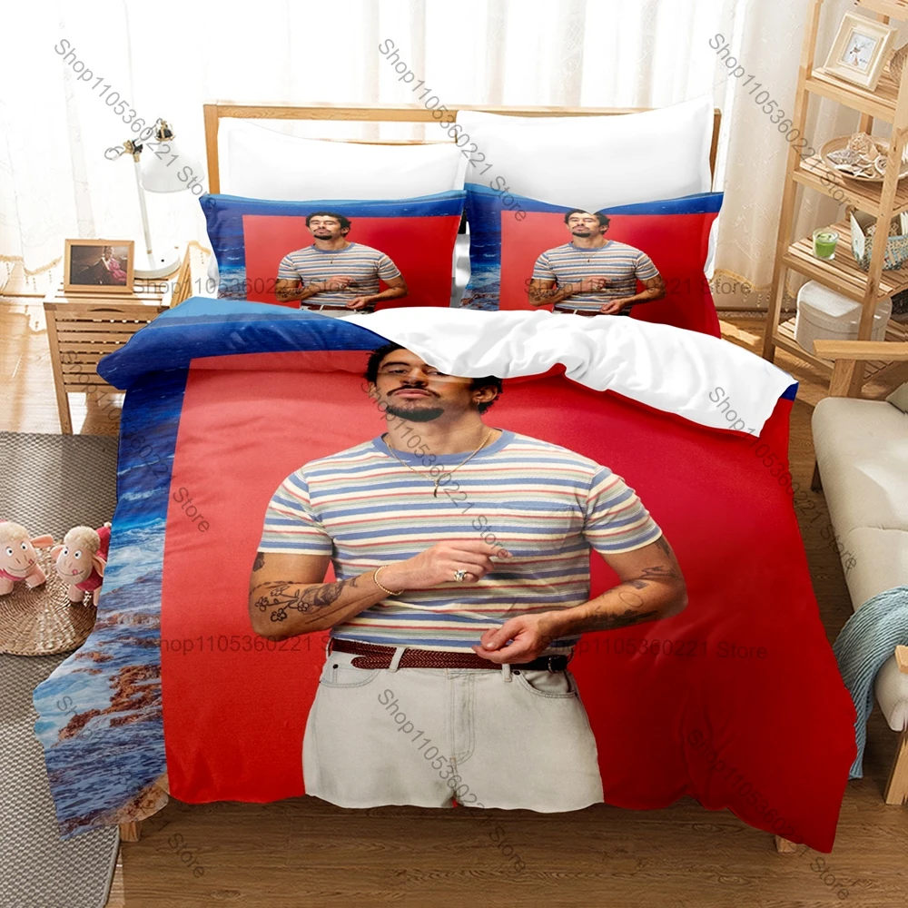 Bad Bunny DeBí TiRAR MáS FOToS Latest Reggaeton Album Latin Trap Singer Art HD Print Bedding Set Duvet Cover + 2 Pillowcases