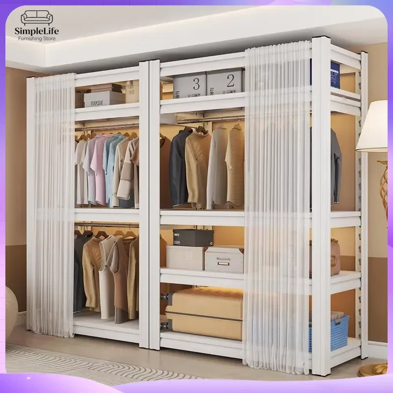 Steel Coat Rack Floor Standing Hat Hanger with Nail Plate Easy Assembly Bedroom Clothes Storage Organizer Furniture Home