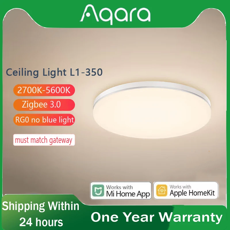 

Aqara Smart Ceiling Light LED Ceiling Light Zigbee 3.0 Color Temperature 2700K-5600K Bedroom Led Lamp smart life ceiling light
