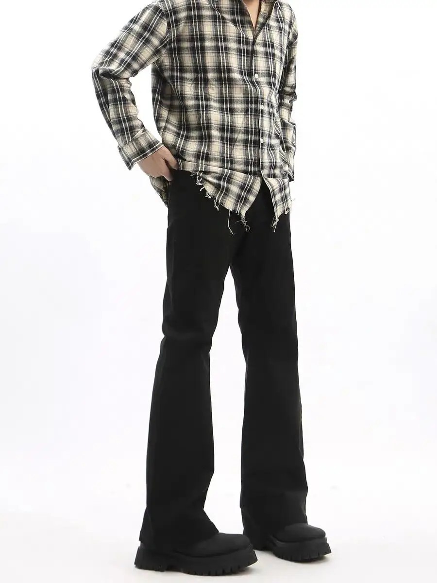 

Cleanfit Vintage Bla Waed Slim Fit Men's Jeans Straight Leg Bell Bot Casual Commute Pants Youthful Trend Resistant ...