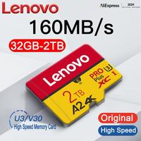 Lenovo 100% Genuine Micro TF SD Card 256G U3 128GB 64G 32G Memory Card Flash Class 10 Card For Mobile Phones UAV Widely Compatib