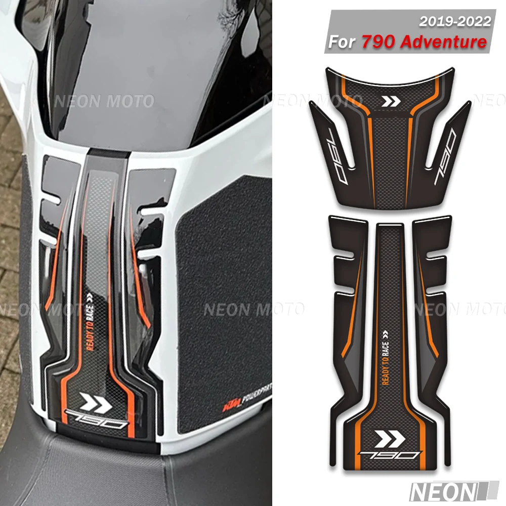 

Motorcycle Fuel Oil Tank Pad Stickers For 790 Adventure Side Tank Knee Protector Decals Kit 2019 2020 2021 2022