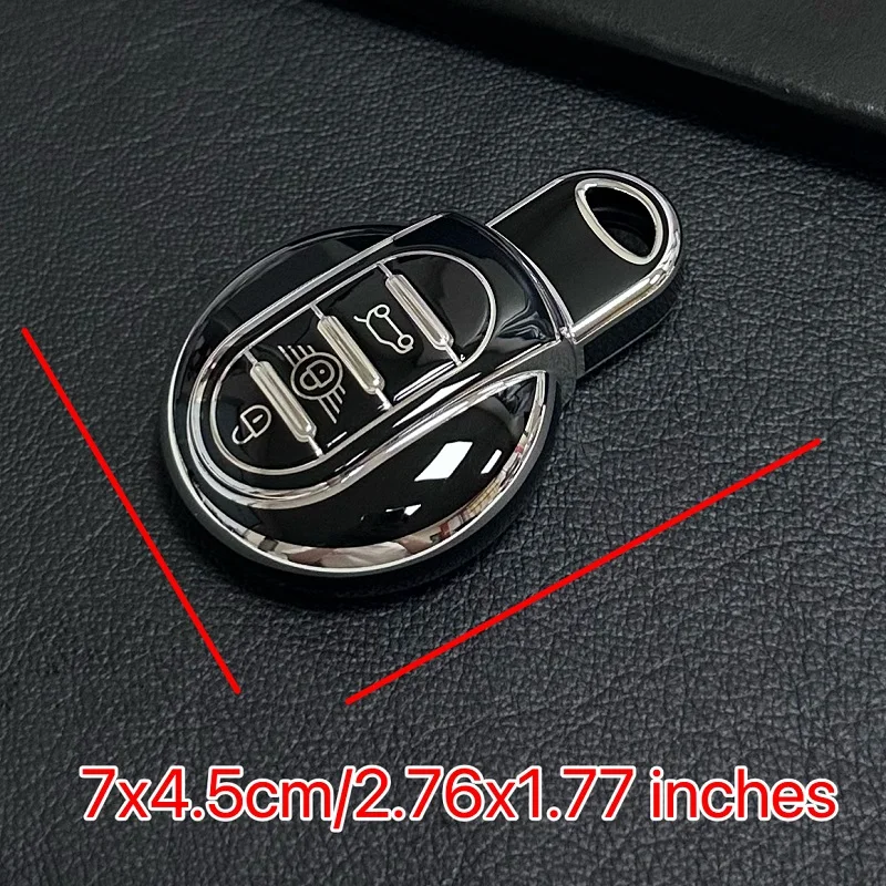 Key Fob Cover with Bling Lanyard Keyring for BMW MINI Cooper F54 Clubman F55 F56 F57 F60 Countryman 3 Buttons Smart Key Case