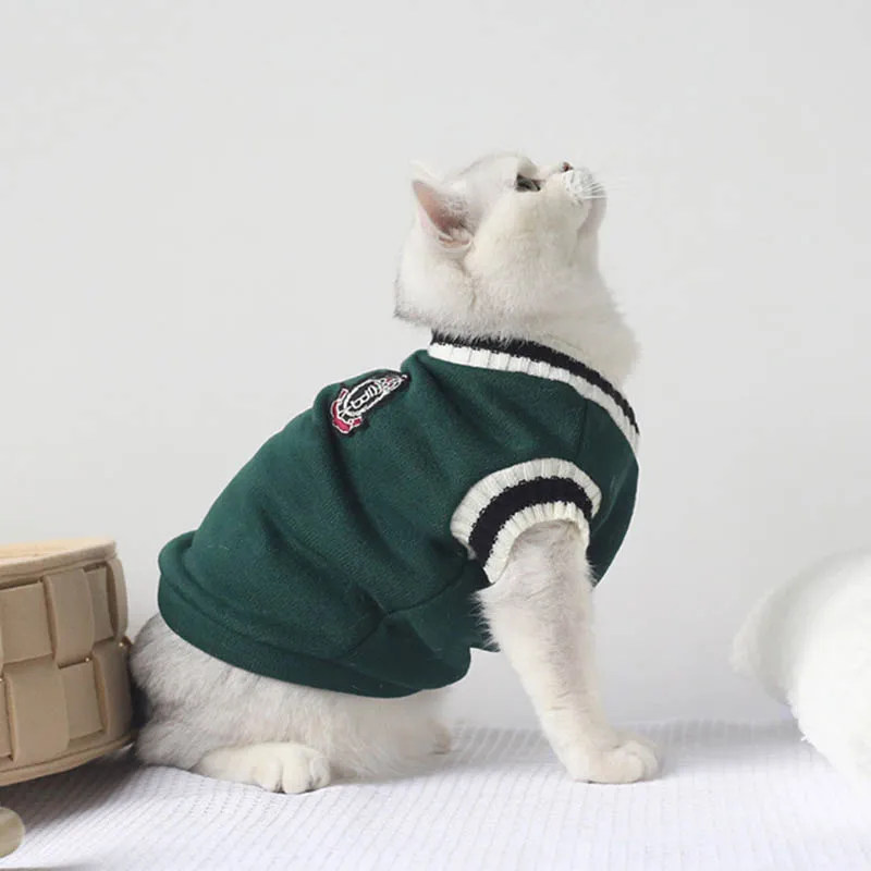 Cat Dog Sweater Pullover Winter Pet Clothes for Small Dog Cat Vest Puppy Jackets Pet Cat Clothing Kitty Costumes Ubranka Dla Psa