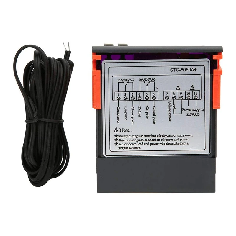 New Stc-8080A Digital Refrigerator Defrosting Alarming Temperature Controller Plastic Thermostat Controller