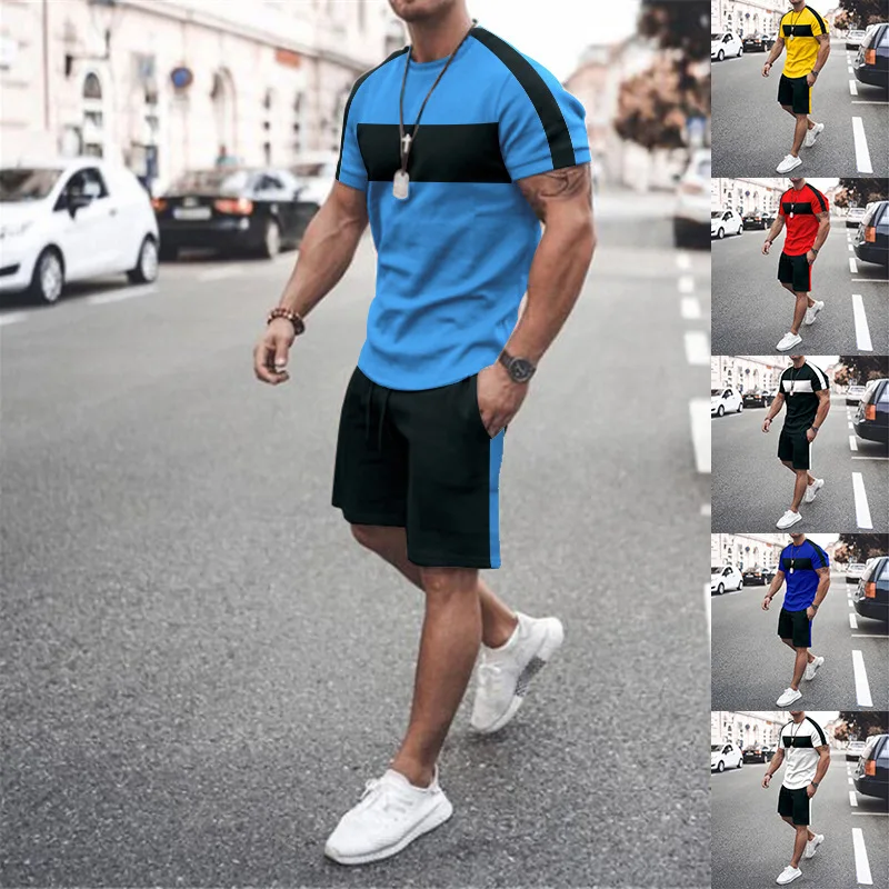 Heren Trainingspakken T-shirt En Shorts Sets Voor Mannen Casual Workout Running Mode Zomer Kleding Voor Mannen