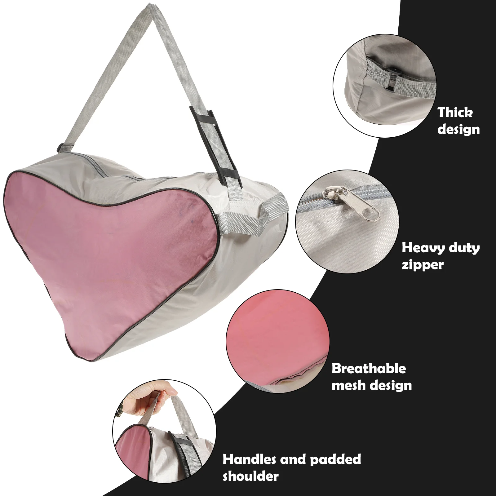 Conjuntos de bolsos de mano para mujer, bolso de mano de tela triangular, bolso de patines de ruedas, bolso de hombro triangular para patinaje