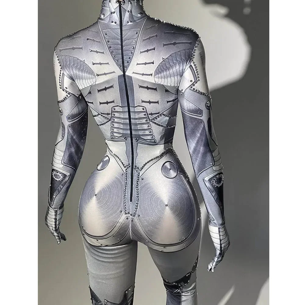New Female Gogo Dance Clothing Festival Party Outfit Nightclub Bar Performance Suit Carnival Halloween Costume Robot tuta