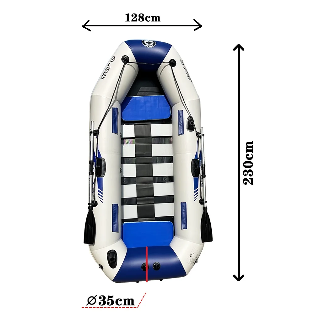 PVC Inflatable Fishing Boats Swimming Pool Lake Float Raft Portable Rowing Kayak for Adults With Free Accessories