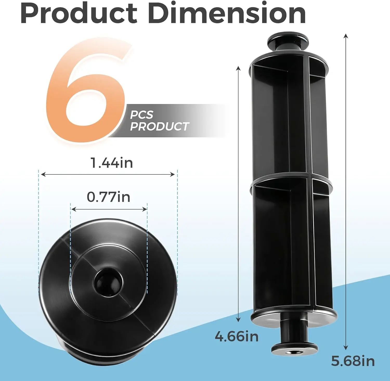 6pcs B-4288-9 Spindle Replace Toilet Paper Dispenser Holder Roller for Bobrick Classic Contura B-2888 B-4288 B-4388 Easy Install