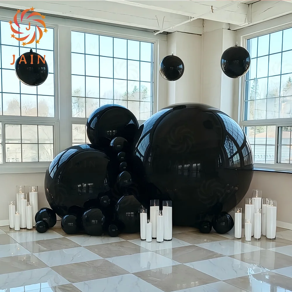 Giant PVC Hanging Inflatable Mirror Ball (6 Colors) — Large, Shiny Sphere — Perfect for Weddings, Birthday Parties, Discos,