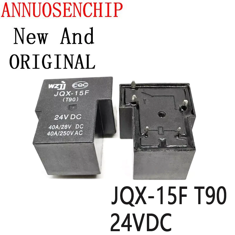 5pcs JQX-15F T90 30A 12VDC 24VDC Small electromagnetic relay JQX-15F(T90)-1H 4PIN