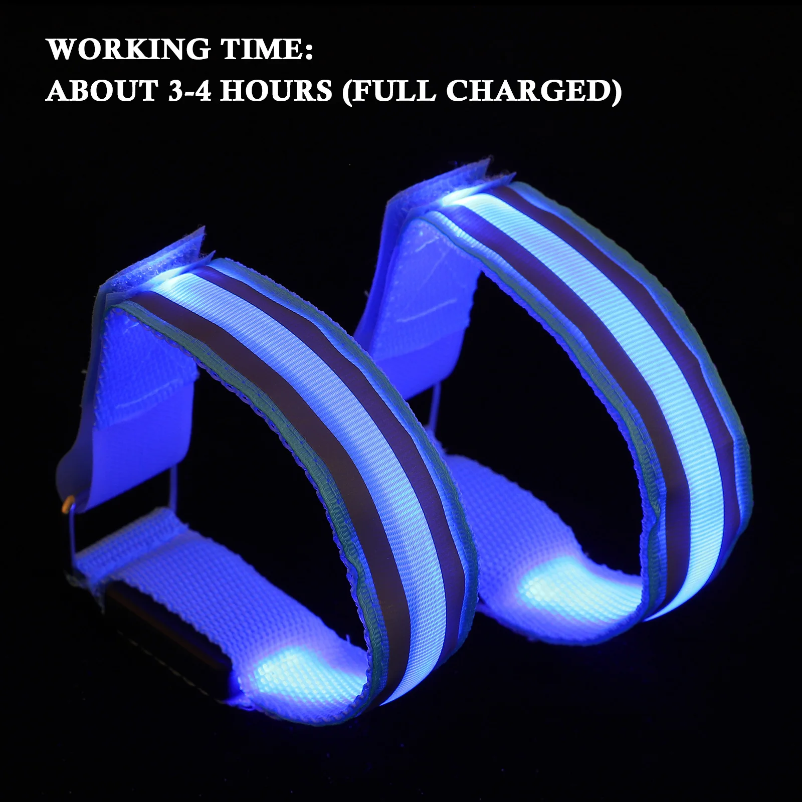 

2 Pcs Running Light Bracelet Led Armband Reflectors Armbands for Luminous Wristband