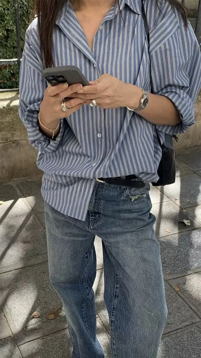 PREON Commuter Streep irt Losse Casual Denim Broek Dames Faion Herfst Nieuwe Sle Veelzijdige Kleding Comfortabele pasvorm