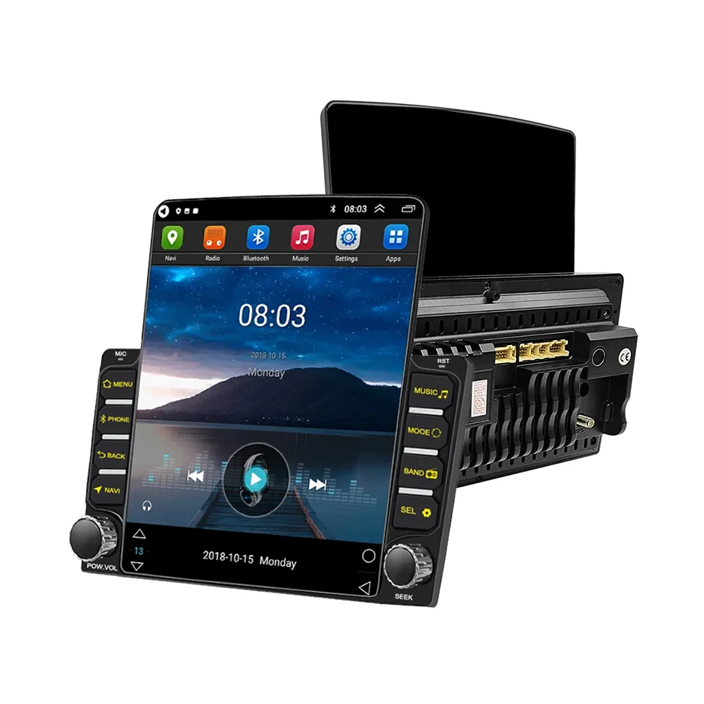 2 Din Car Radio Android Universal 9.7 Inch Vertical Touch Screen MP5 Player Head Unit Car DVD Player DSP GPS AHD BT FM AM Stereo