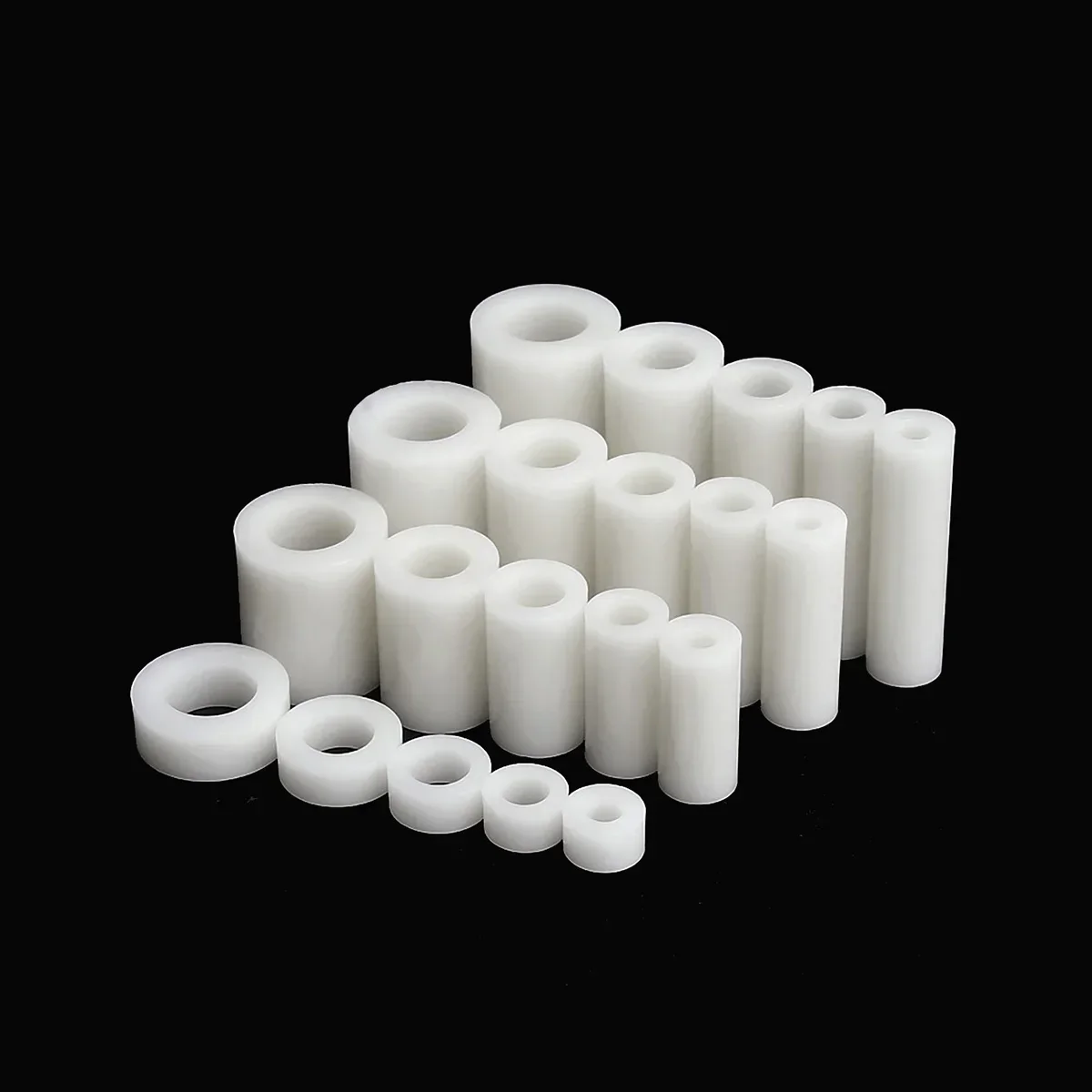 Beicai M2.5m3m4m5m7 Nylon Straight Spacing Column Plastic Insulated Screw Shaft Sleeve Thickened Pad Isolation Lamp Column