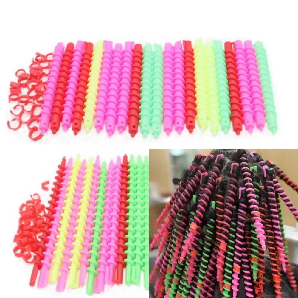 No Heat Hair Rollers Curls Curling Rod Roller Sticks Perm Rods Set Heatless Hair Curler Wave Formers Colorful Hair Styling Tools