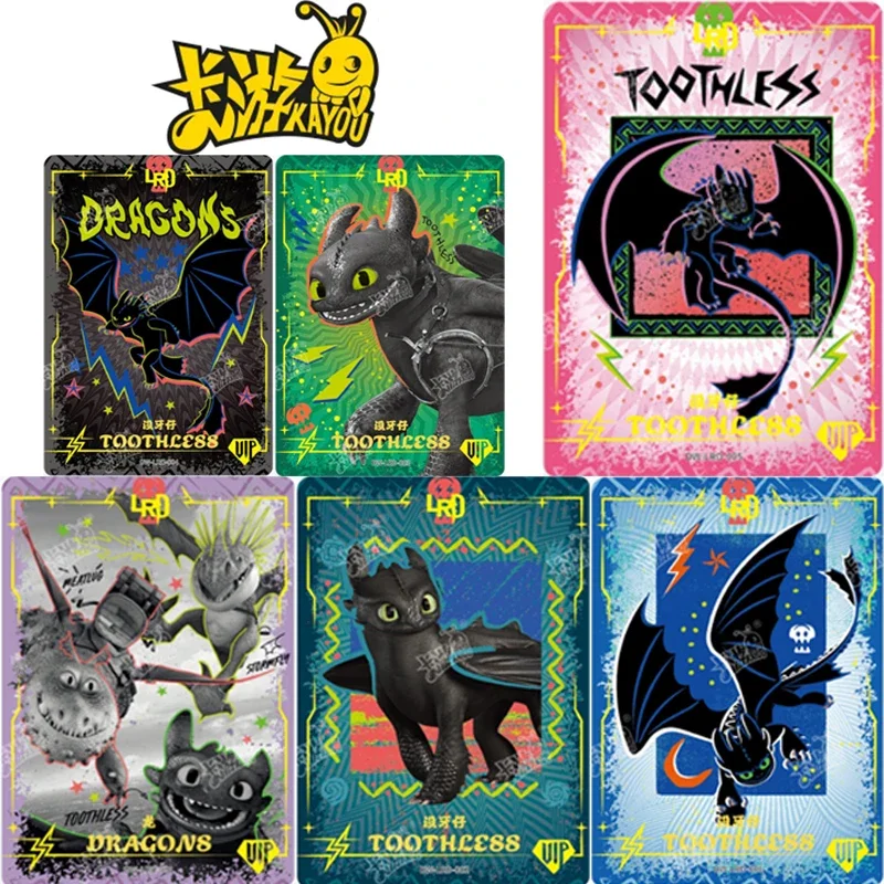 Originele How to Train Your Dragon-kaarten LRD-serie 001-006 Anime Night Fury-personages Herdenkingscollectiekaart