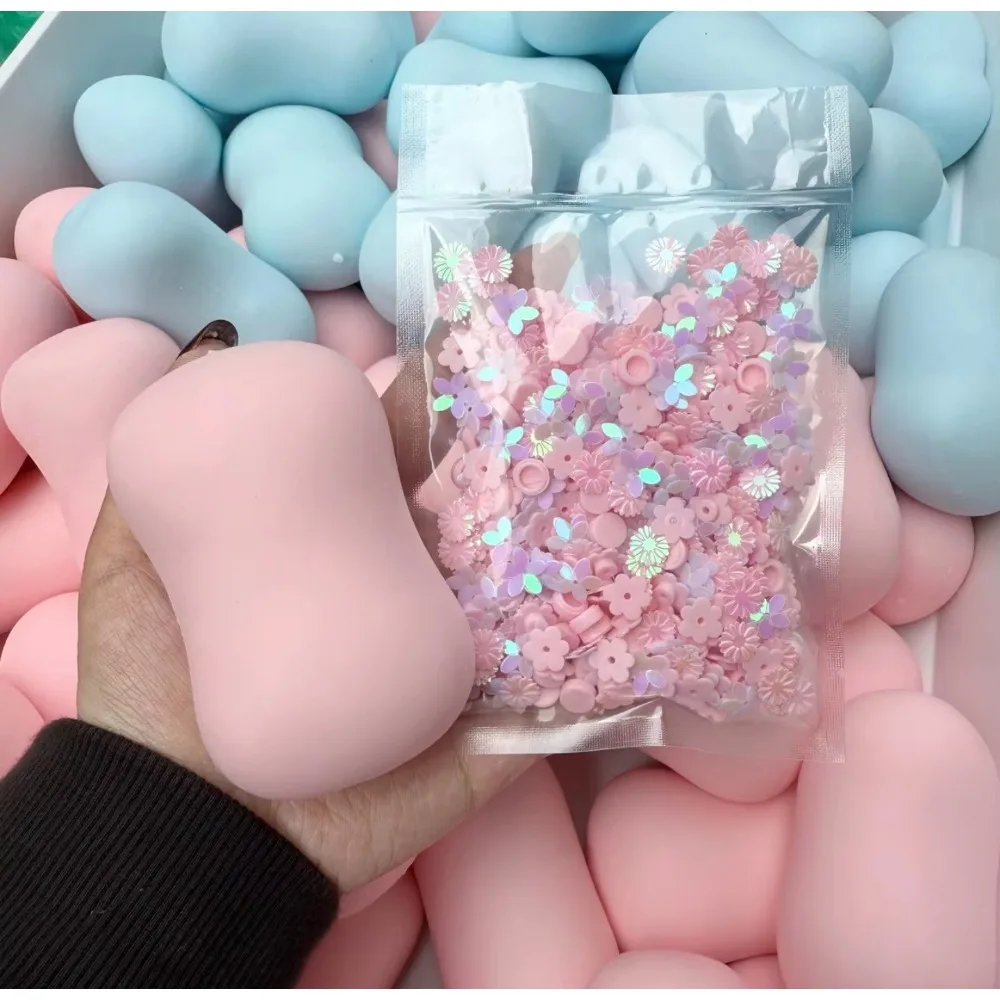 A1 Handmade Simulated Soap Crispy Stress Ball - Fidget Squeeze Ball Round Block Filled ASMR Adult Anxiety Relief Toy