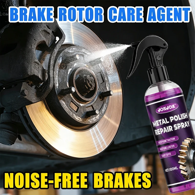 Brake Disc Cleaner & Rust Remover Spray, 100ml, Removes Rust, Residue, Buildup For Brake Rotors, Supports Brake System Maintenan