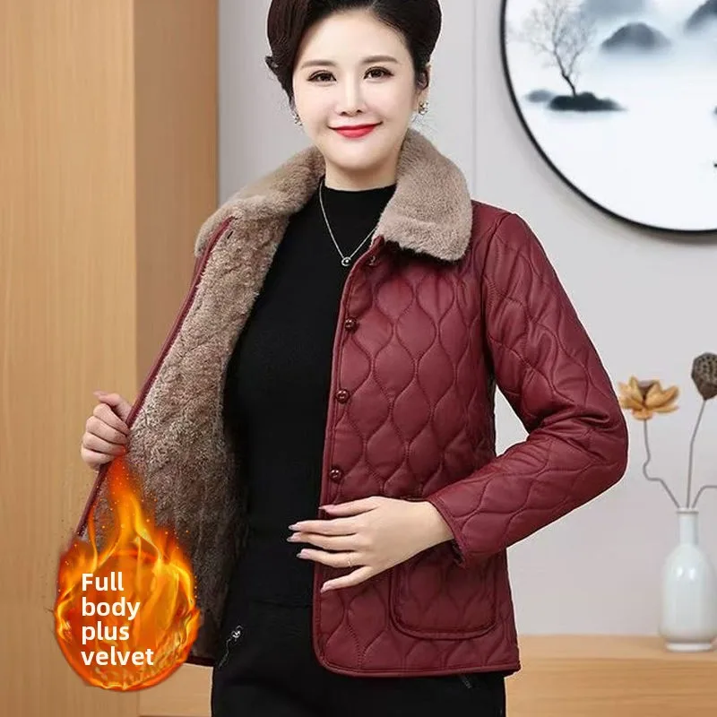 

Faionable Thiened Cotton Jaet женское зимнее теплое пальто с наполнителем из искусственной кожи, длинное свечье пуговицы с деталями, простое платье для поездок на работу