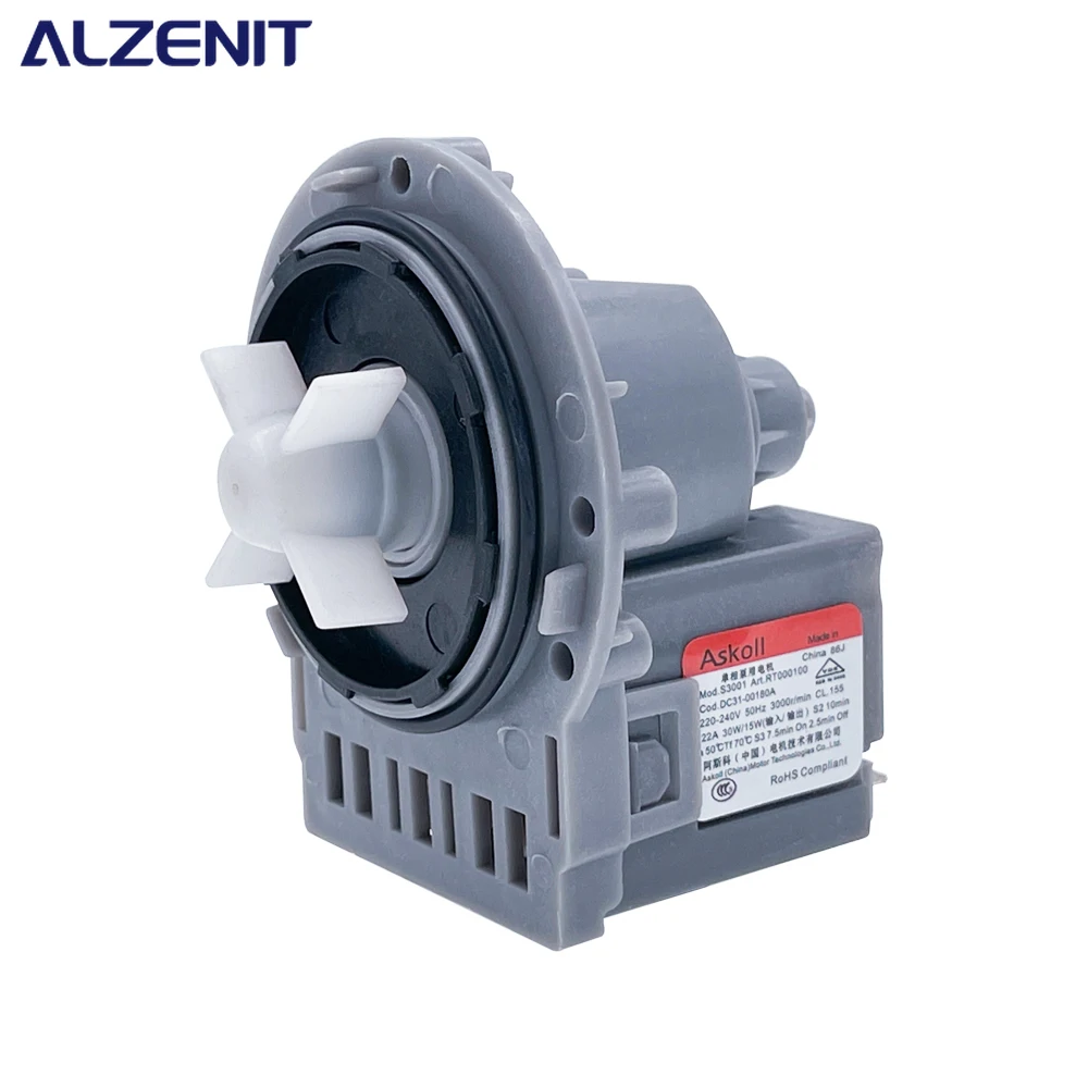 New For Samsung Washing Machine Drain Pump Motor DC31-00180A 220V 50Hz 30W 3000r/min Washer Drainage Parts